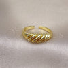 Anillo Elegante 01.196.0024 Oro Laminado, Diseño de Torcido, Pulido, Tono Dorado (One size fits all)