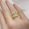 Anillo Elegante 01.341.0120 Oro Laminado, Pulido, Tono Dorado (One size fits all)