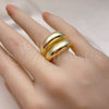 Anillo Elegante 01.213.0042 Oro Laminado, Pulido, Tono Dorado (Talla Unica)