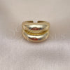 Anillo Elegante 01.213.0042 Oro Laminado, Pulido, Tono Dorado (Talla Unica)