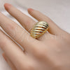 Anillo Elegante 01.213.0046 Oro Laminado, Diseño de Torcido, Pulido, Tono Dorado (One size fits all)