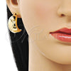 Arete Dormilona 02.213.0592 Oro Laminado, Diseño de Bola, Pulido, Tono Dorado