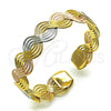 Aro Individual 07.170.0009 Oro Laminado, Diseño de Torcido, Pulido, Tres Tonos (15 MM Thickness, One size fits all)