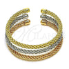 Aro Trio 07.170.0012 Oro Laminado, Diseño de Torcido y Rope, Pulido, Tres Tonos (05 MM Thickness, One size fits all)