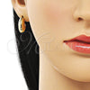 Arete Dormilona 02.156.0674 Oro Laminado, Pulido, Tono Dorado