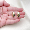Argolla Huggie 02.156.0678.12 Oro Laminado, Pulido, Tono Dorado