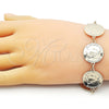 Pulsera Elegante 03.331.0228.08 Oro Laminado, Diseño de Rolo, Pulido, Tono Dorado (20 MM Thickness, 8 Inches Length)
