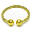 Aro Individual 07.341.0052 Oro Laminado, Diseño de Bola y Torcido, Pulido, Tono Dorado (06 MM Thickness, One size fits all)
