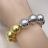 Pulsera Elegante 03.341.0212.08 Oro Laminado, Diseño de Bola, Pulido, Dos Tonos (16 MM Thickness, 8 Inches Length)