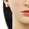 Arete Dormilona 02.342.0331 Oro Laminado, Pulido, Tono Dorado