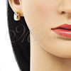 Arete Dormilona 02.342.0332 Oro Laminado, Pulido, Tono Dorado