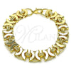 Pulsera Elegante 03.331.0237.09 Oro Laminado, Pulido, Tono Dorado (14 MM Thickness, 9 Inches Length)
