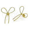 Arete Dormilona 02.213.0665 Oro Laminado, Diseño de Arco, Diamantado, Tono Dorado