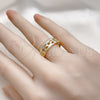 Anillo Elegante 01.213.0064 Oro Laminado, Diseño de Rolo, Pulido, Tono Dorado (One size fits all)