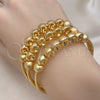 Aro Trio 07.170.0018.1 Oro Laminado, Diseño de Bola, Diamantado, Tono Dorado (03 MM Thickness, One size fits all)