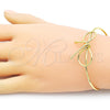 Aro Individual 07.417.0001 Oro Laminado, Diseño de Arco y Bola, Pulido, Tono Dorado (02 MM Thickness, One size fits all)