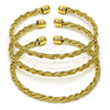 Aro Trio 07.170.0015.1 Oro Laminado, Diseño de Torcido, Pulido, Tono Dorado (05 MM Thickness, One size fits all)