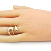 Anillo Elegante 01.60.0010 Oro Laminado, Pulido, Tono Dorado (Talla Unica)