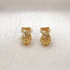 Arete Dormilona 02.342.0351 Oro Laminado, Diseño de Gota, Pulido, Tono Dorado