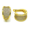 Argolla Huggie 02.283.0129.15 Oro Laminado, Pulido, Tono Dorado