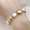 Pulsera Elegante 03.341.2290.08 Oro Laminado, Diseño de Bola, con Marfil Perla, Pulido, Tono Dorado (15 MM Thickness, 8 Inches Length)