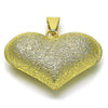 Dije Elegante 05.341.0094 Oro Laminado, Diseño de Corazón y Hueco, Mate, Tono Dorado