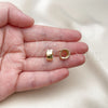 Argolla Huggie 02.213.0584.12 Oro Laminado, Pulido, Tono Dorado