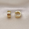 Argolla Huggie 02.213.0584.12 Oro Laminado, Pulido, Tono Dorado
