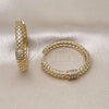 Argolla Huggie 02.204.0004.35 Oro Laminado, con Blanca Zirconia Cubica, Pulido, Tono Dorado