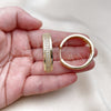 Argolla Huggie 02.204.0008.35 Oro Laminado, con Blanca Zirconia Cubica, Pulido, Tono Dorado