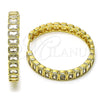 Argolla Huggie 02.204.0017.40 Oro Laminado, con Blanca Zirconia Cubica, Pulido, Tono Dorado