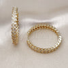 Argolla Huggie 02.204.0027.40 Oro Laminado, con Blanca Zirconia Cubica, Pulido, Tono Dorado