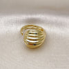 Anillo Elegante 01.341.0156 Oro Laminado, Diseño de Gota, Pulido, Tono Dorado (One size fits all)
