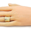 Anillo Elegante 01.341.0157 Oro Laminado, Pulido, Tono Dorado (One size fits all)
