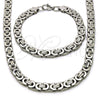 Collar y Pulsera 06.116.0057.1.22 Acero Inoxidable, Pulido, Tono Plateado