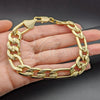 Pulsera Básica 03.419.0009.09 Oro Laminado, Diamantado, Tono Dorado (Grosor 12 MM, 9 Pulgadas de Largo)