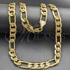 Gargantilla Basica 03.419.0009.24 Oro Laminado, Diamantado, Tono Dorado (Grosor 12 MM, 24 Pulgadas de Largo)