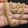 Gargantilla Basica 03.419.0014.24 Oro Laminado, Diseño de Miami Cubana, Pulido, Tono Dorado (08 MM Thickness, 24 Inches Length)