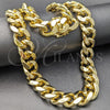 Gargantilla Basica 03.419.0016.24 Oro Laminado, Diseño de Miami Cubana, Pulido, Tono Dorado (Grosor 18 MM, 24 Pulgadas de Largo)
