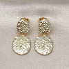 Arete Dormilona 02.163.0338 Oro Laminado, Diamantado, Tono Dorado