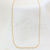 Gargantilla Basica 04.09.0003.18 Oro Laminado, Diseño de Bola, Pulido, Tono Dorado (01 MM Thickness, 18 Inches Length)