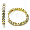 Argolla Huggie 02.204.0030.35 Oro Laminado, Diseño de Corazón, con Blanca Zirconia Cubica, Pulido, Tono Dorado