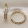 Argolla Huggie 02.204.0031.35 Oro Laminado, Diseño de Corazón, con Blanca Micro Pave, Pulido, Tono Dorado