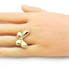 Anillo Elegante 01.341.0159 Oro Laminado, Diseño de Mariposa, Pulido, Tono Dorado (One size fits all)
