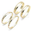 Aro Individual 07.213.0016.05 Oro Laminado, Pulido, Tono Dorado (12 MM Thickness, Size 5 (2.50 Diameter))