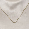 Gargantilla Basica 04.341.0128.20 Oro Laminado, Diseño de Bola, Pulido, Tono Dorado (01 MM Thickness, 20 Inches Length)