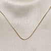 Gargantilla Basica 04.341.0131.20 Oro Laminado, Diseño de Box, Pulido, Tono Dorado (01 MM Thickness, 20 Inches Length)