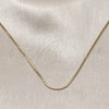 Gargantilla Basica 04.341.0132.20 Oro Laminado, Diseño de Cola de Raton, Diamantado, Tono Dorado (01 MM Thickness, 20 Inches Length)