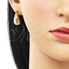 Arete Dormilona 02.283.0143 Oro Laminado, Diseño de Gota y Estrella, con Zirconia Cubica Blanca, Pulido, Tono Dorado
