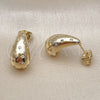 Arete Dormilona 02.283.0143 Oro Laminado, Diseño de Gota y Estrella, con Zirconia Cubica Blanca, Pulido, Tono Dorado